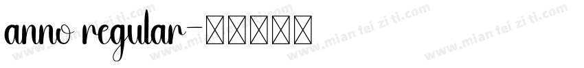 anno regular字体转换